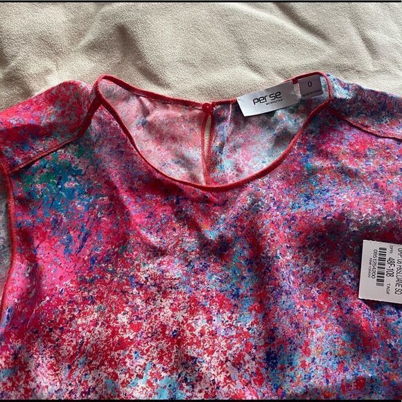 Per se by Carlisle  asymmetric silk blouse - Picture 4 of 6